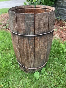 Vintage rustic vintage primitive nail keg barrel farm decor Lg Size 18in tall - Picture 1 of 7