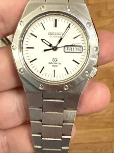 Rare Seiko 7546-703H SQ Sports 100 Royal Oak Wristwatch Jan ~1979 New battery - Picture 1 of 14