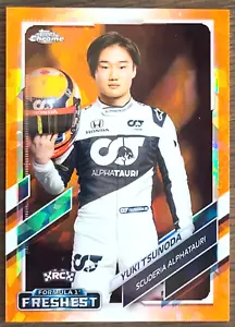 2021 Topps Chrome Saphire F1 Yuki Tsunoda Orange /25 #173 RC Rookie Freshest - Picture 1 of 2