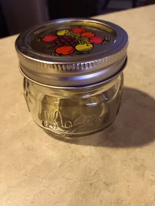 Mason Jar 2/3 Cup With Vtg Canning Lid - Picture 1 of 5