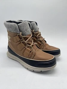 SOREL Explorer Carnival Waterproof Winter Boots Tan Brown Women’s Size 6.5 - Picture 1 of 5