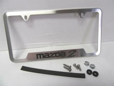 OEM 2011-2015 Mazda 2 Hatchback H/B Stainless Steel License Plate Frame Mazda2 - Image 1 of 4