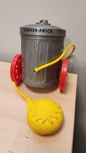 Vintage Fisher-Price Oscar The Grouch Muppets Pop-Up Pull Toy 1977 WORKS - Picture 1 of 5