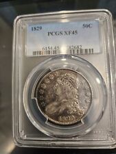 1829 capped bust half dollar PCGS  XF45!!  LOOK AT TONE IN PIC'S!!