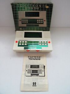 TOMY TRONIC Electronic TENNIS Table Top Game Box & Instructions TESTED Works