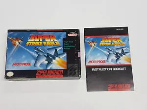 Super Strike Eagle Super Nintendo SNES Box & Manual Only - Picture 1 of 11
