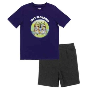 BLUEY Boys 2-Piece Short Set w/ Lenticular Patch - Picture 1 of 1