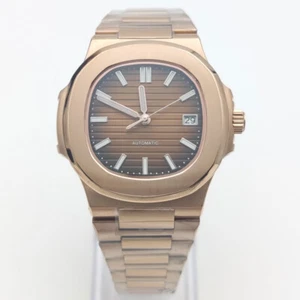 Reloj mecánico automático para hombre Sapp movimiento cuadrado NH35 40 MM oro rosa de lujo - Imagen 1 de 10