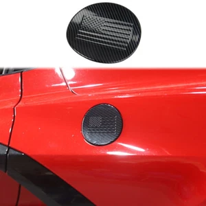 Carbon Fiber Style Fuel Tank Cover Trim Gas Door For Chevrolet Corvette C8 2020+ - Picture 1 of 6