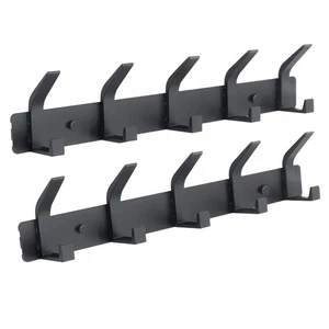 Perchero montado en la pared, 5 ganchos para abrigos colgantes, doble de metal de alta resistencia... - Imagen 1 de 7