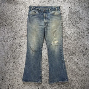 Jeans vintage años 70 Levi's 646 naranja lengüeta acampanada con fondo de campana hechos en EE. UU. 34x30 - Imagen 1 de 16