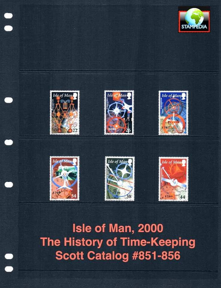 $5.65 Scott Value - 2000 ISLE OF MAN GB UK History of Time-Keeping CV MNH NH UMM - image 1 of 4