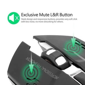Tragbare Stumme Wiederaufladbare 2400Dpi USB 2 4 GHz Kabellose Optische Gam KUI - Bild 1 von 16