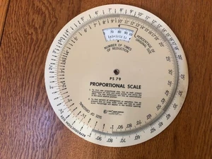 VINTAGE 6” PS 79 PROPORTIONAL SCALE C-THRU RULER CO BLOOMFIELD CT - Picture 1 of 3