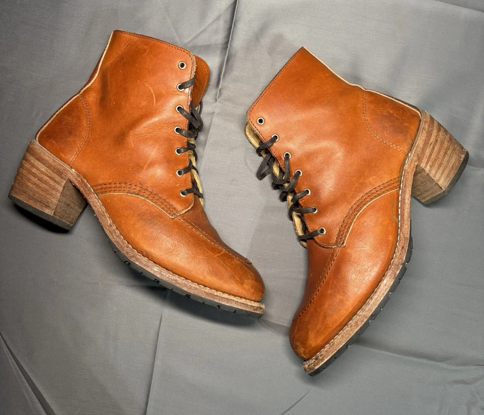 Botas de cuero Red Wing-Clara 3404 de tacón Oro Legacy para mujer talla 9 B Foto 1 de 4
