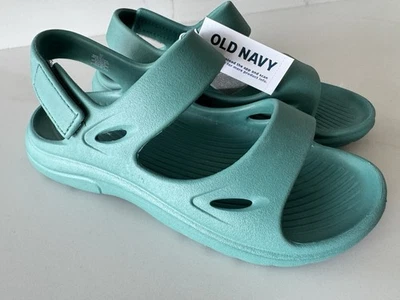 OLD NAVY BOYS OPEN TOE GREEN  STRAPPY SANDALS  RUBBER SHOES NEW SIZE 3Y - 4Y NEW - Image 1 of 4
