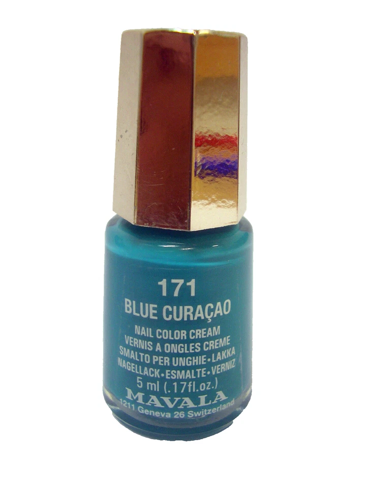 MAVALA 5 ml Mini Nagellack Cream Blue Curacao Türkis Grün-Blau Nail Color 171 - Bild 1 von 1