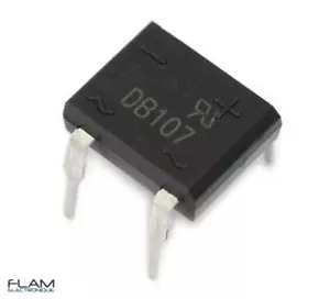 Pont de diode redresseur DB107 1A 1000V DIP4 Single Phase Diode Rectifier Bridge - Imagen 1 de 2