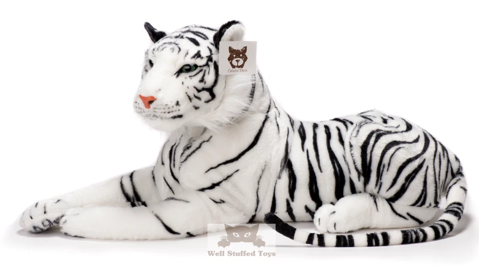 Large White Tiger Plush 140cm Soft Stuffed Realistic Animal - Image 1 of 4