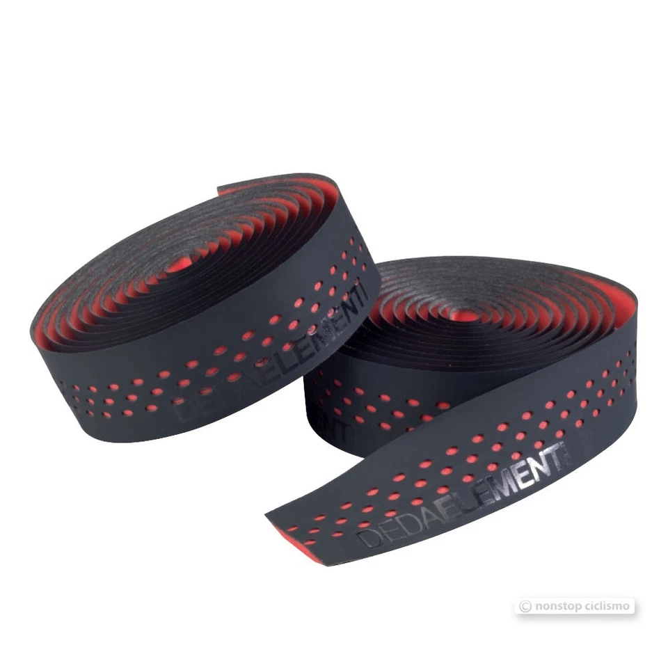 Deda Elementi PRESA Dual Density Perforated Handlebar Tape : BLACK/RED - Image 1 of 1
