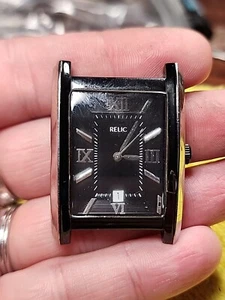 Relic Watch ZR77141 Stainless Tank Style Unserviced 50 Meter Water Resistance - Picture 1 of 11