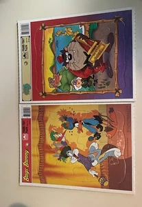 Vintage 1980/90’s Looney Tunes Frame Tray Puzzles Bugs Bunny and Tasmanian Dev - Picture 1 of 3