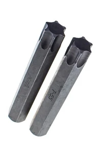 ASTA T55 Torx TX-Star 10 mm Sechskant-Einsatz Bit S2 Stahl 75 mm lang 2er Pack 8950655 - Bild 1 von 2