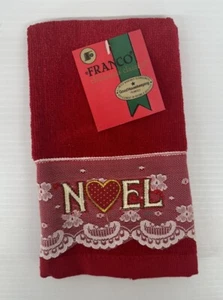 Toalla de mano de cocina Franco Christmas Classics Noel roja nueva vintage - Imagen 1 de 4