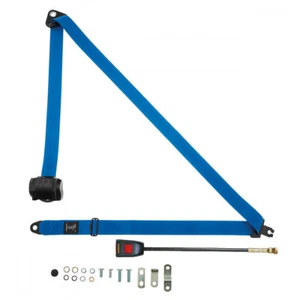 Front Automatic Seat Belt For Volkswagen LT 40 Van 1975 Shape Blue - Picture 1 of 7