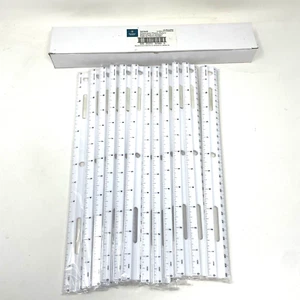 Business Source Plastic Ruler Beveled Edges 12" Long White Lot Of 12 - Picture 1 of 3