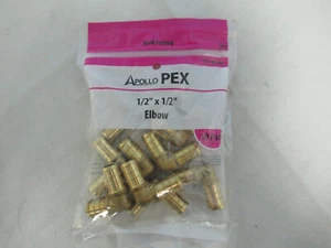 Apollo Pex APXE121210PK 1/2" x 1/2" Elbow 10pk 1001-404-806 670750702624 - Picture 1 of 2