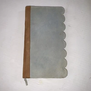 SUEDE LEATHER  ( Very Soft) Notebook 7” X4.5” Baby Blue - Picture 1 of 9