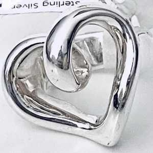 NWT Gorgeous Sz 8 Indigo Falls Sterling Silver 925 Huge Thick Heart Shaped Ring - Picture 1 of 12