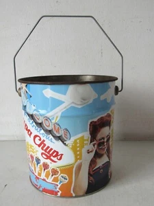 CHUPA CHUPS SCATOLA DI LATTA SECCHIELLO VINTAGE DA COLLEZIONE - Picture 1 of 7