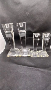4 CANDELIERI LENOX MONUMENT COLLECTION CRISTALLO TRASPARENTE LUCE SINGOLA 2-8" 2-6" - Foto 1 di 7