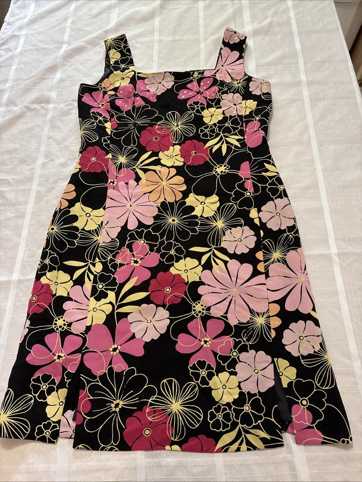 Vestido Amanda Smith Y2K Sin Mangas Cuello Recto Floral Cuentas 10 Foto 1 de 4