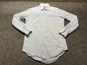 Camicia Sid Mashburn uomo 15,5 33 gessato bottoni classico abito manica lunga sh - Foto 1 di 12
