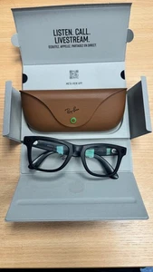Gafas inteligentes Ray-Ban Meta Wayfarer - Negro brillante G15 verde RW4006 *NUEVO* - Imagen 1 de 5