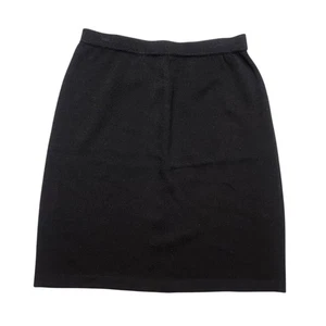 St. John Basics Women's Pull On Mini Santana Knit Skirt Navy Wool Blend Size 8 - Picture 1 of 7