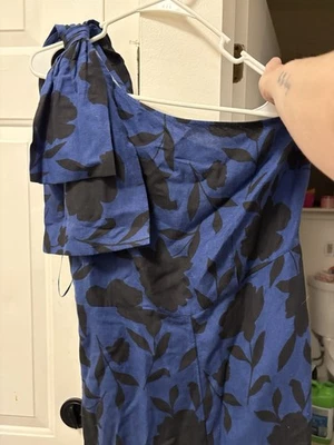 Kate Spade X Target Women’s Size 6 Floral One Shoulder Linen Blend Jumpsuit - Image 1 of 4