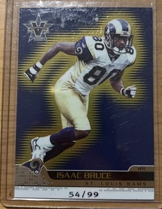 2001 Pacific Vanguard Gold Isaac Bruce S/N 54/99 Card #77 Rams HOF - Bild 1 von 3