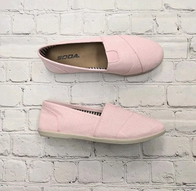 SODA Zapatos Planos Sin Cordones Zapatos Planos Bebé Rosa Para Mujer Talla 6.5 Foto 1 de 4