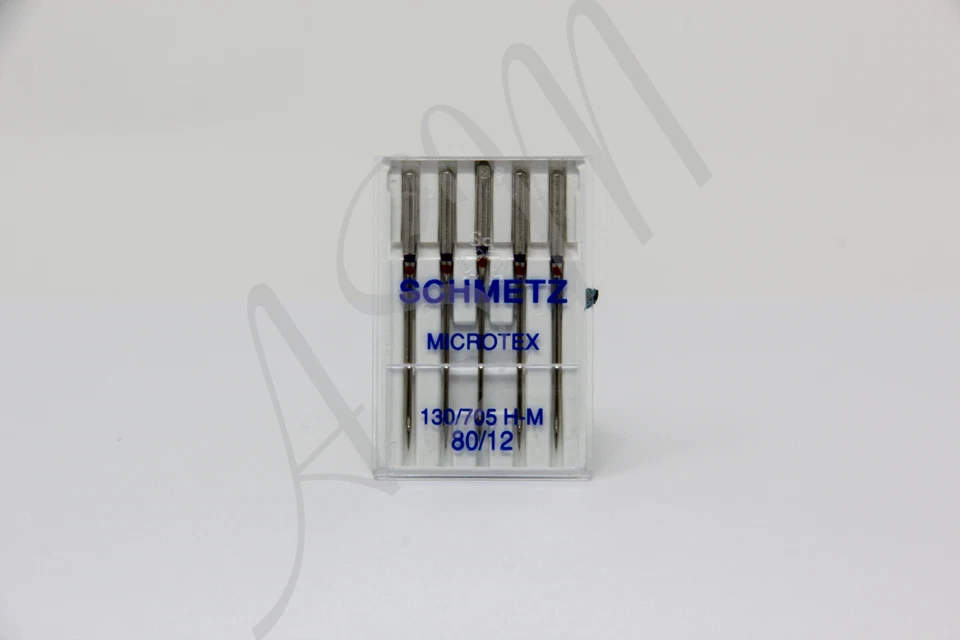 Agujas para máquina de coser doméstica Schmetz 130/705H-M tamaño 80/12 MicroTex (paquete de 5) Foto 1 de 1