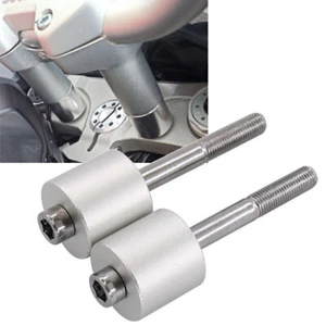 Fit DUCATI MULTISTRADA 1200/S/ENDURO Handlebar Riser Bars Clamp Aluminum Silver - Picture 1 of 11