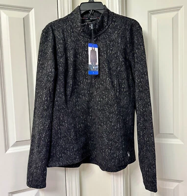 Spyder Ladies' Fleece Printed Half Zip, Black Tonal (Abstract) - Image 1 of 2