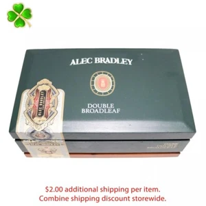 Caja de cigarros de madera vacía de hoja ancha doble trozo Alec Bradley 8,5" x 5" x 3,25" - Imagen 1 de 12