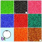 BeadTin Transparent 6mm Round Plastic Craft Beads (500pcs) - Color choice