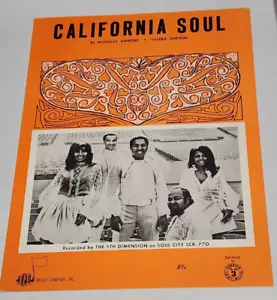 California Soul Fifth Dimension Song by Ashford & Simpson 1969 Sheet Music - Picture 1 of 11