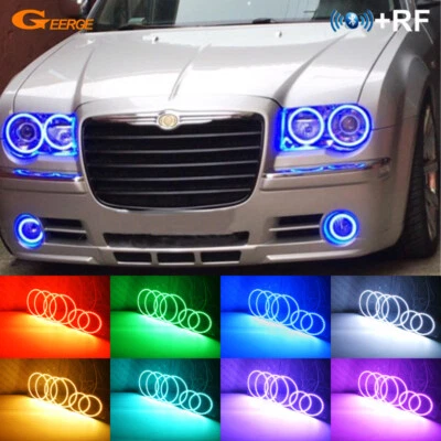 Kit 6 anéis Bluetooth APP para Chrysler 300 C 300C LED multicolorido olhos de anjo - Imagem 1 de 4