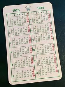 Calendario Rolex 1975 Submariner Fecha 1680 5513 Acero Rojo Tropical Escritura FABRICANTE DE EQUIPOS ORIGINALES/ - Imagen 1 de 2